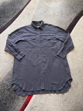 Karen Walker Gray Gauzy Shirt Tunic